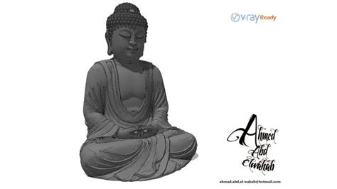 Buddha 001 - 3D Warehouse Sketchup Model, 3d Warehouse, Buddha Statue ...