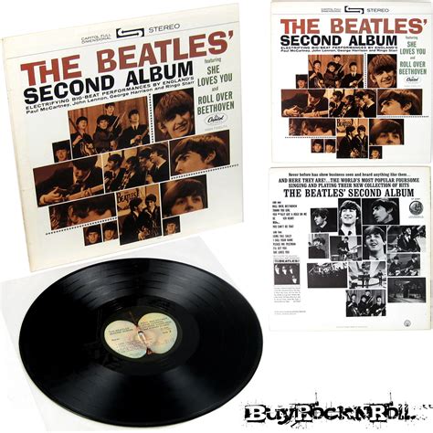 BuyRockNRoll : The Beatles Second Album 1971 Capitol Stereo LP ST-2080 Apple Vinyl Label NICE!