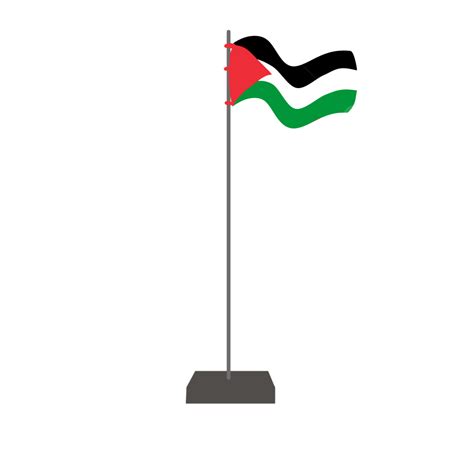 Palestine Flag Wavy And Flagpole, Palestine Day, Palestine, Palestine Flag PNG Transparent ...