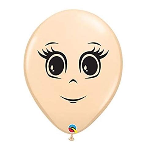 5" Feminine Face Latex - Blush - Latex Balloons 100/Bag (Air Fill ...