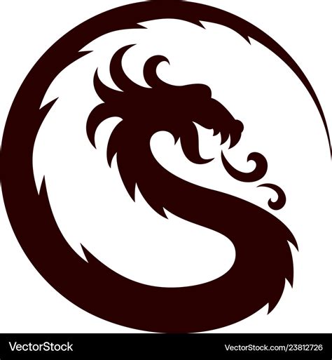 A dragon symbol Royalty Free Vector Image - VectorStock