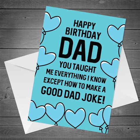 Funny Birthday Cards For Dad Joke Dad Birthday Cards