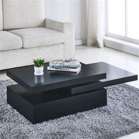 Black Square Coffee Table With Drawers ~ Square Black Coffee Table • Display Cabinet | Bodhiwasuen