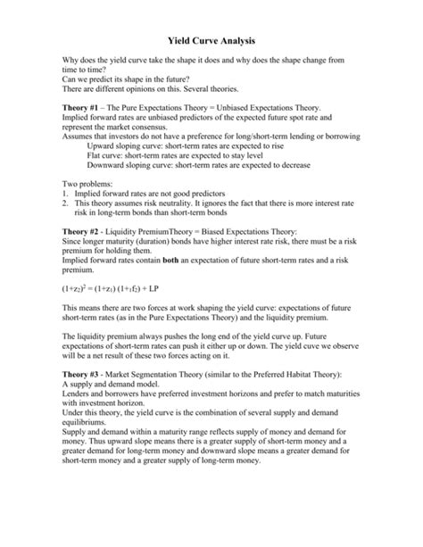 Yield Curve Analysis
