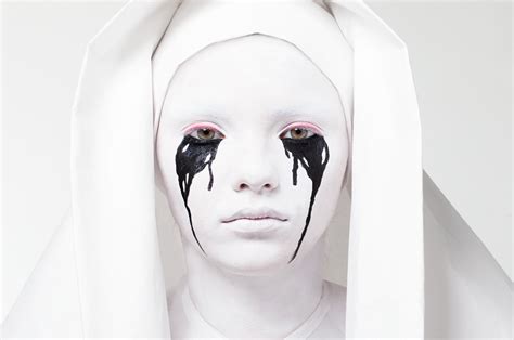 Simple Halloween Look! Weeping Nun Makeup | Beautylish