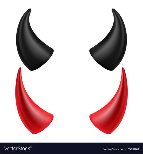 Devils horns isolated on white background Vector Image