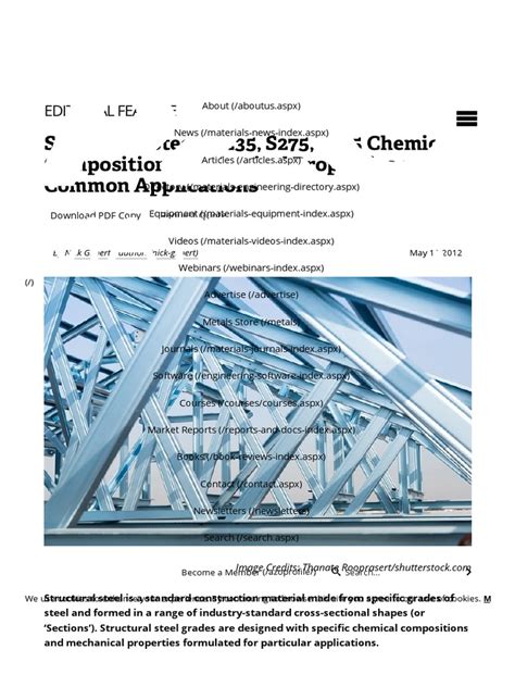 Structural Steel - S235, S275, S355 Chemical Composition, Mechanical Properties and Common ...