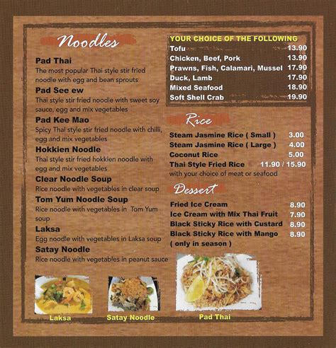 Chang Thai Takeaway Menu Point Clare - Central Coast - NSW | OBZ ...