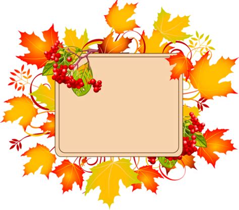 Colorful Clip Art for The Autumn Season | Fall picture frame, Autumn leaves, Fall crafts