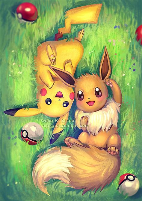 Eevee and Pikachu #pokemon | Pikachu art, Cute pikachu, Pikachu