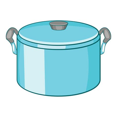 icono de olla con tapa, estilo de dibujos animados 14645821 Vector en ...