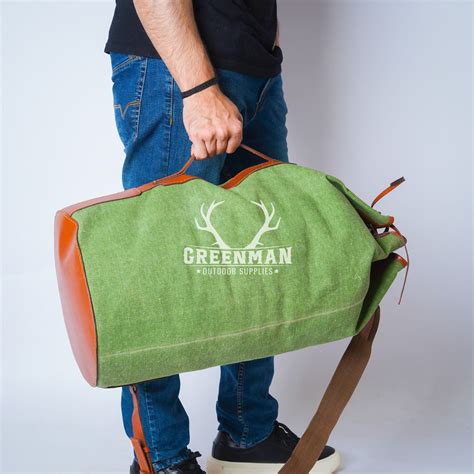 Canvas Leather Duffle Bag | Military Duffle Bag - Greenman Outdoor Supplies