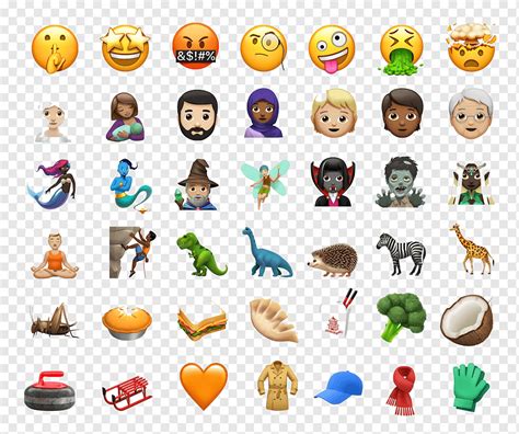 Apple Color Emoji iOS 11 이모티콘, 이모티콘, 텍스트, 휴대폰, 이모티콘 png | PNGWing