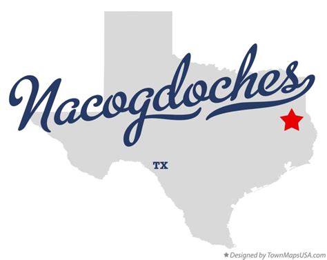 Map of Nacogdoches, TX, Texas