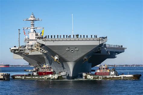 USS Gerald R Ford leaves Norfolk for first full-length deployment - By Diana Stancy Correll May ...