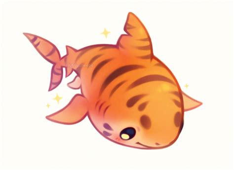 smiles and tears, A tiger shark! 🐯🦈 | Cute animal drawings, Animal ...