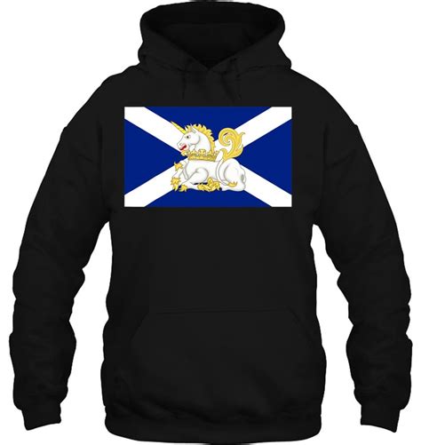 Scotland's National Animal Unicorn On Scottish Flag