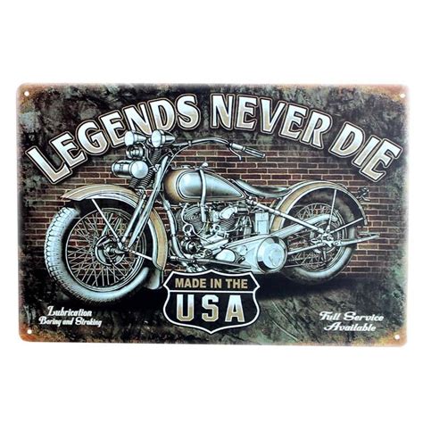 Motorcycle Metal Signs Retro Vintage Tin Signs Wall Hanging | Etsy