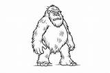 Yeti Coloring Page For Adults Graphic By Forhadx5 · Creative Fabrica sketch template