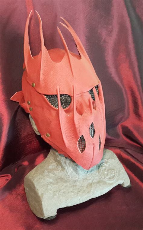 Alien Face Mask in Red Leather - Etsy