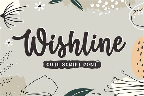 Wishline - Cute Script Font | Script Fonts ~ Creative Market