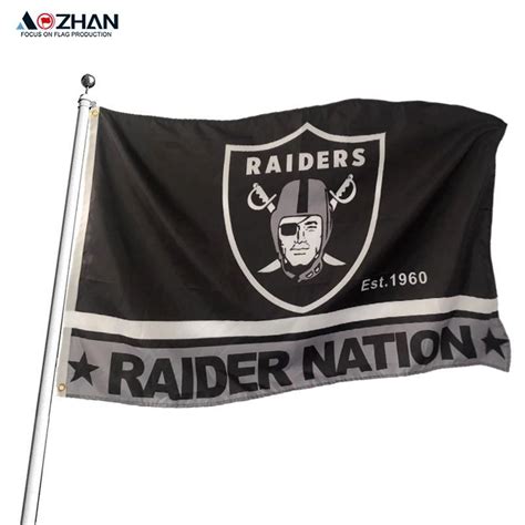 Custom Oakland Raiders Flags Banner 3X5FT Raider Nation Flag - China Beach Flag and Custom Flag ...