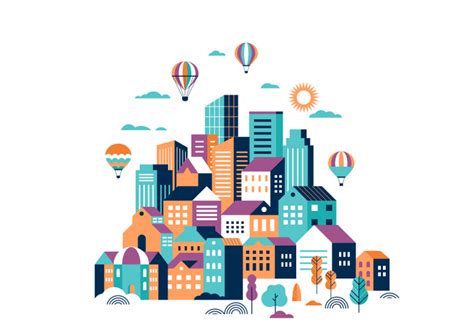 Best Premium City Illustration download in PNG & Vector format