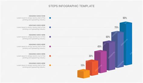 Premium Vector | Vector business growth infographic chart template design with 6 steps