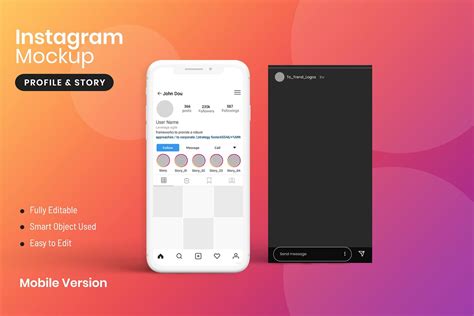 Instagram Profile & Story Mockup | Instagram mockup, Instagram profile, Instagram