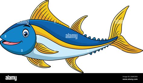 Cute Tuna fish cartoon vector illustration Stock Vector Image & Art - Alamy