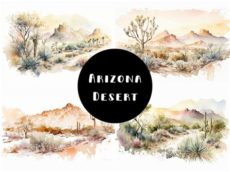 8 Arizona Desert Clipart Bundle Commercial Use Allowed Digital Design ...