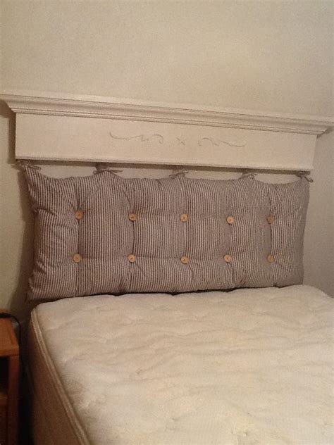 Tufted pillow headboard | Things I've Made | Pinterest | Pillow headboard, Pillows and Room ideas