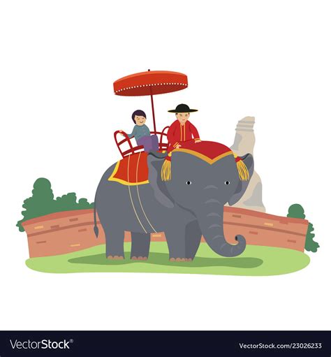 Thai elephant Royalty Free Vector Image - VectorStock