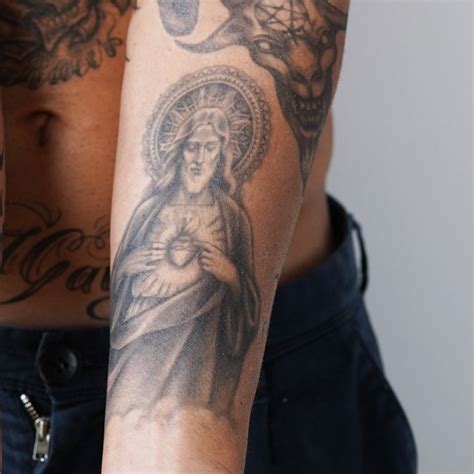 Jesus Sacred Heart Temporary Tattoo / Religious Tattoo / Jesus Tattoo / Sacred Heart Tattoo ...