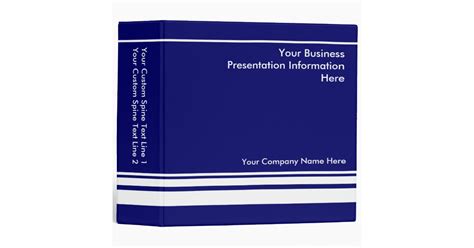 Large Blue Custom Business Presentation Binder | Zazzle