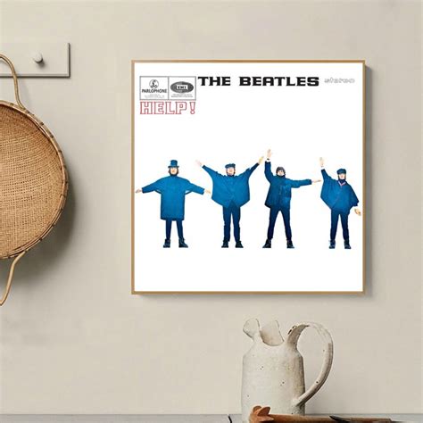 Beatles help the beatles music album cover Canvas poster | Etsy