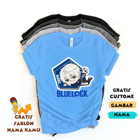 Jual Baju Kaos Anak Anime Blue Lock Nagi / Kaos Anak Anime / Customeku ...