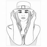 Woman Portrait coloring Page Free  Coloring Super sketch template