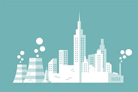 City and industry minimal design. Vector illustration 4689279 Vector ...