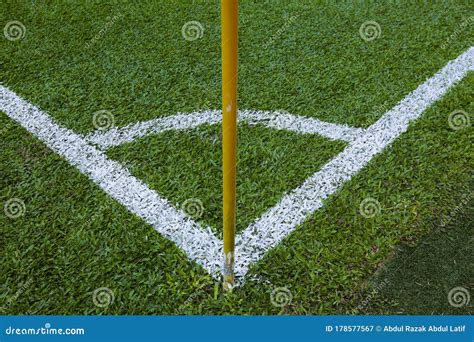 Green Empty Football / Soccer Field Grass Stock Image - Image of area, backdrop: 178577567