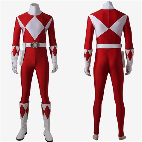 Power Red Ranger Costume Cosplay Suit Rangers Unibuy