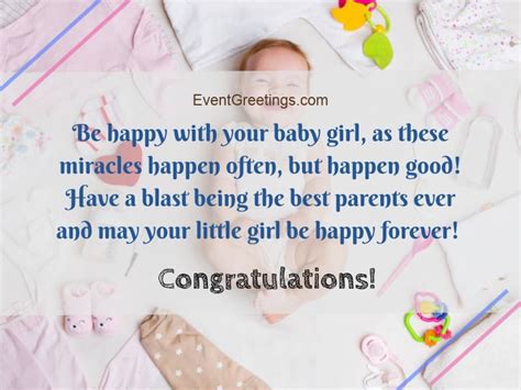 New Baby Girl Wishes, Quotes And Congratulation Messages