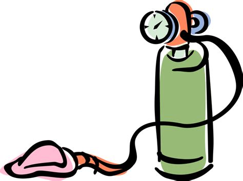 View full size Vector Illustration Of Home Medical Oxygen Cylinder ...