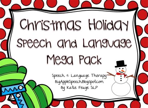 Big Apple Speech: FLASH FREEBIE!! Holiday Christmas Speech and Language Literacy Mega Pack