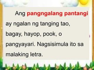 Pangngalang pantangi at pambalana | PPT