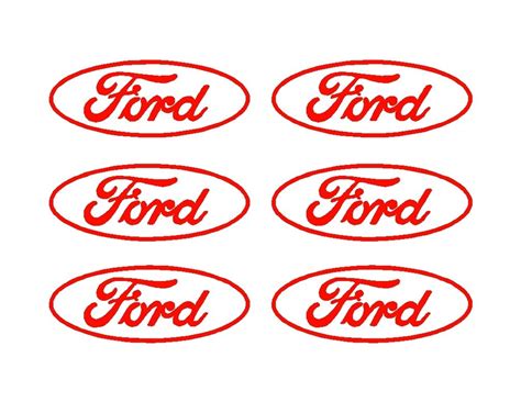 Ford Logo Vinyl Decals Stickers Set of 6 – Kandy Vinyl Shop