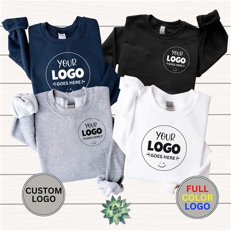 Custom Logo Sweatshirt Business Logo Sweatshirt Personalized - Etsy