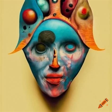 Surreal mask artwork on Craiyon