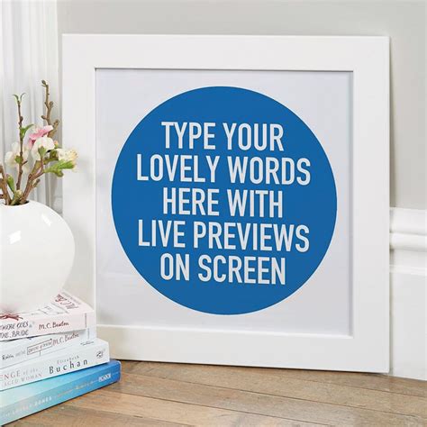 Custom Circle Quote Word Art Print | Preview on Screen