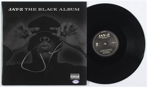 Jay-Z Signed "The Black Album" Vinyl Album Cover (PSA Hologram ...